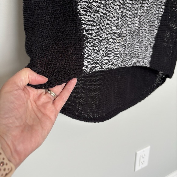 Pure Handknit Women's Large Tunic Dress Color Block Open Knit Lagenlook Hippie - Picture 7 of 15